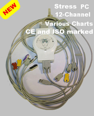 Hand-hold 12 channel ECG Medical Test Computer Vector ECG recorder
