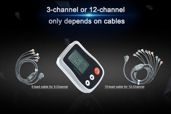 Weiße ambulatorische EKG-Überwachung 24 - 72 Stunden intelligenten Holter-Monitor ermittelnd