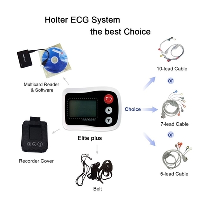 0.05-60HZ Holter ECG Kanal Kanal/3 Monitor-12 schließen an weiße Recorder an