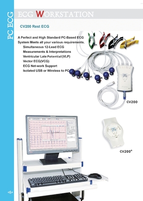 Intelligenter Hand-12 Kanal Portable des Kanal-ECG der Maschinen-12 mit USB-Kabel