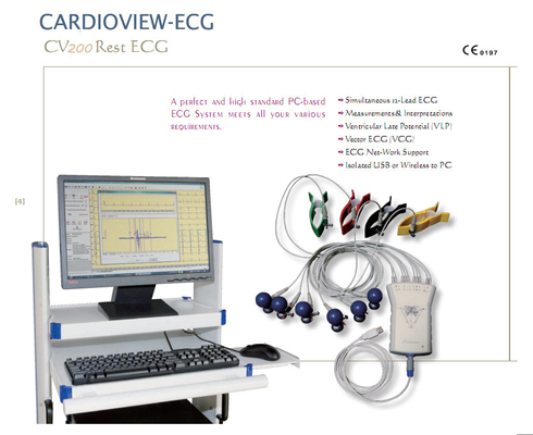 Digital-EKG 12 Maschinen-Überwachungseinheits-Analyse Kanal-ECG für Windows