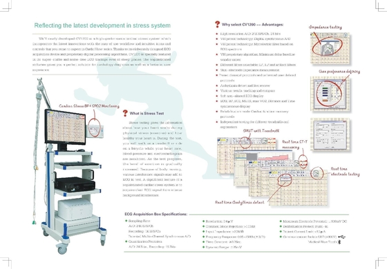 Kanal der Belastungsprobe-ECG 12 errichtet in der BP-Modul USB-Fan-Art Kasten CV1200