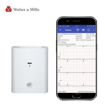 Weißes kleines Erwerbs-Kasten-Android-System Bluetooth, das ECG-Maschine stillsteht