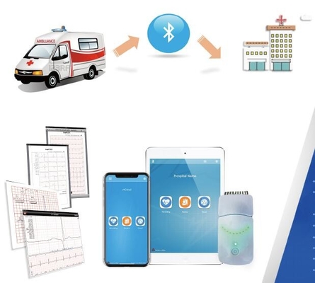 FDA-gebilligte weiße Führung ECG Smarts 12 der ersten Hilfe drahtlos mit iPad ECG Maschine